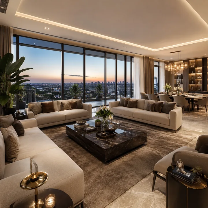 Lodha Hoskote apartment living room interior